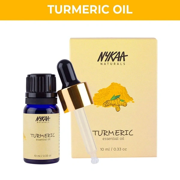 NYKAA Nykaa Naturals Turmeric Essential Oil for Glowing Skin & Scalp Exfoliation - 100% Natural - 10ml
