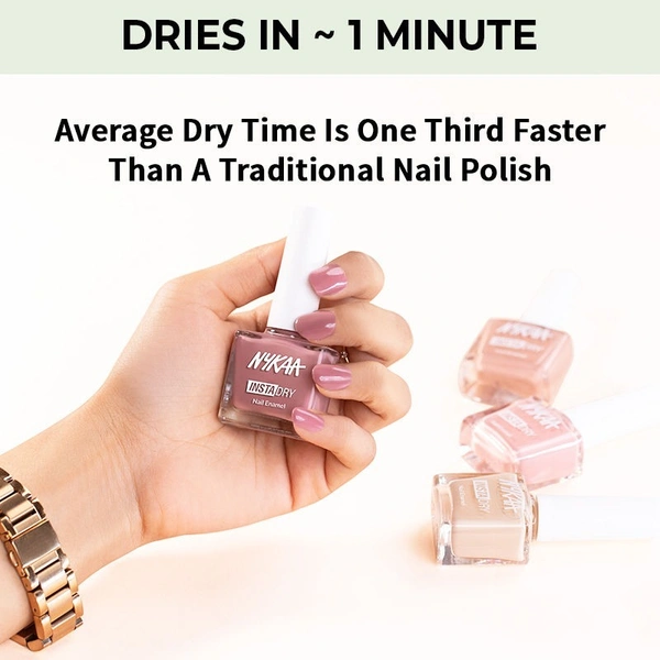 Nykaa Insta Dry Fast Drying Nail Enamel Polish Green Grid 358 - Light Green