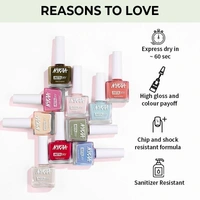 Nykaa Insta Dry Fast Drying Nail Enamel Polish Green Grid 358 - Light Green