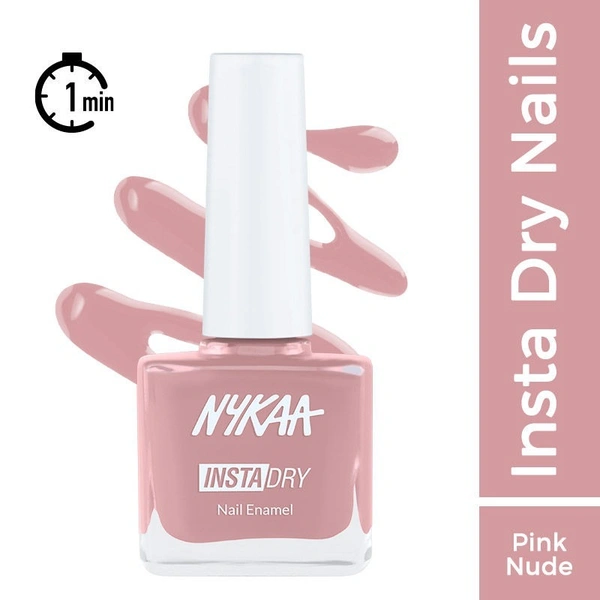 NYKAA Nykaa Insta Dry Fast Drying Nail Enamel Polish Nude Notification 344 - Pink Nude