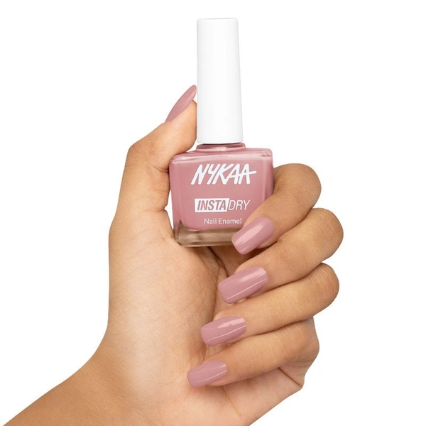 NYKAA Nykaa Insta Dry Fast Drying Nail Enamel Polish Nude Notification 344 - Pink Nude