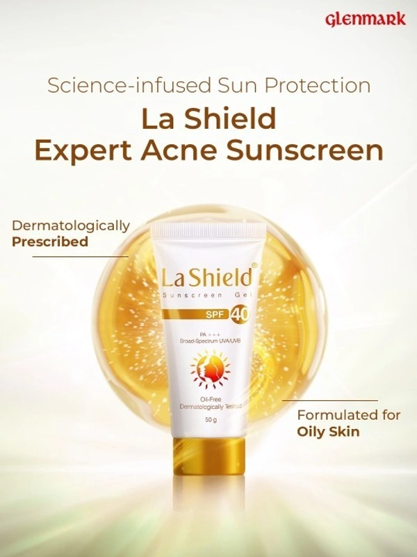 La Shield Anti-Acne Oil Free SPF 40+ & PA+++ Sunscreen Gel  - 60g