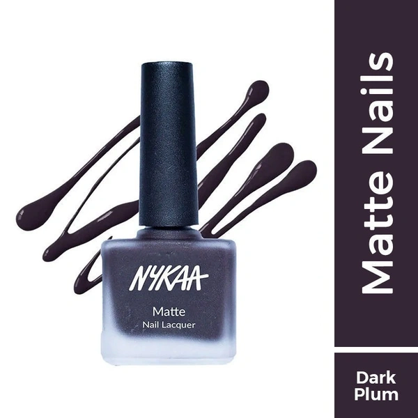 NYKAA Nykaa Matte Nail Lacquer - Black Cherry Pie 08