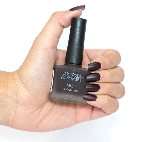 NYKAA Nykaa Matte Nail Lacquer - Black Cherry Pie 08
