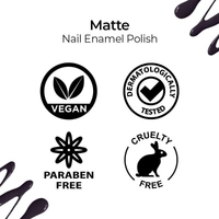 NYKAA Nykaa Matte Nail Lacquer - Black Cherry Pie 08