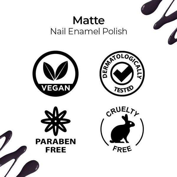 NYKAA Nykaa Matte Nail Lacquer - Black Cherry Pie 08