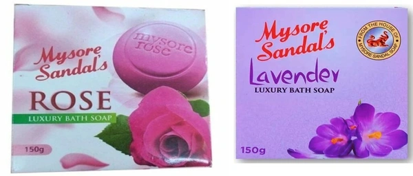 MYSORE SANDAL Rose & Lavender Luxury Bath Soap (4 x 150 g)