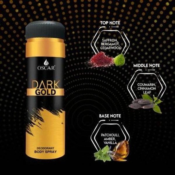 OSCAR Pure Music + Black Gold Deo 200 ml (2 Pc) Deodorant Spray  -  For Men & Women (200 ml, Pack of 2)