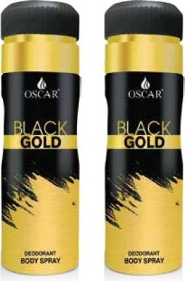 OSCAR Black Gold Deo 200 ml (2 Pc) Deodorant Spray  -  For Men & Women (200 ml)