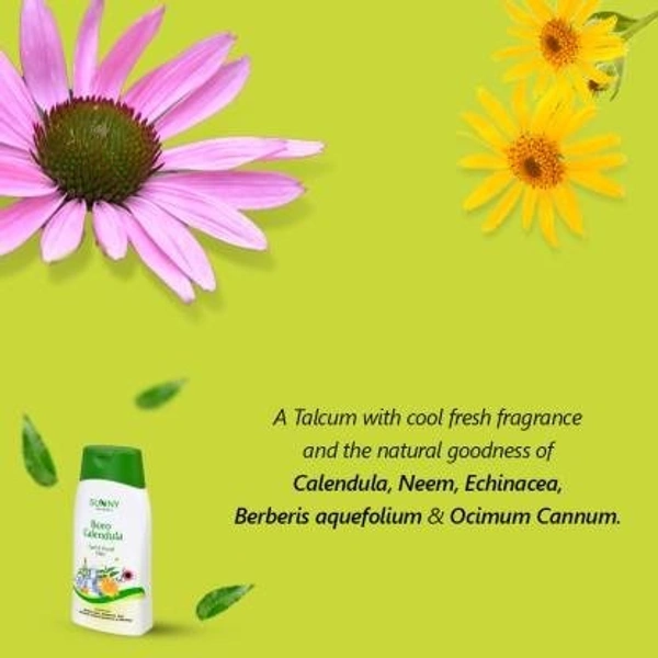 Sunny Herbals Bakson Sunny Herbals Boro Calendula Cool & Fresh Talc (100 X 2) (2 x 100 g)