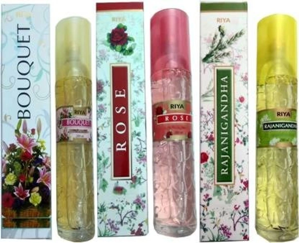 RIYA BOUQUET+ROSE+RAJNIGANDHA Spray (3 x 200 ml)