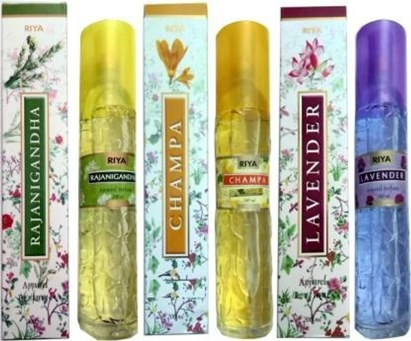 RIYA Rajnigandha+Champa+Lavender Spray (3 x 200 ml)