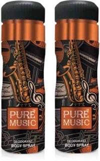 OSCAR Pure Music Deo 200 ml (2Pc) Deodorant Spray  -  For Men & Women (200 ml, Pack of 2)