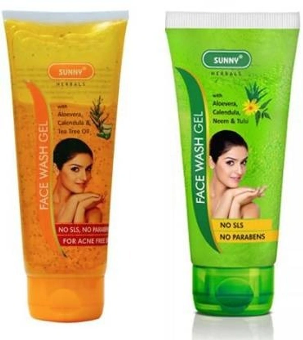 SUNNY Aloevera, Calendula, Neem Tulsi + Tea Tree Oil Face wash (2Pc) Face Wash (210 g)