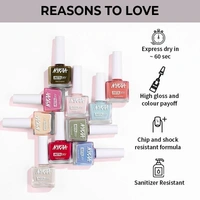 NYKAA Nykaa Insta Dry Fast Drying Nail Enamel Polish Grey GIF 352 - Light Gray