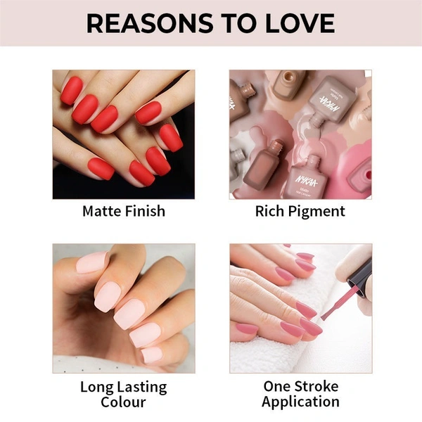 Nykaa Matte Nail Enamel Polish - Corny Creampuff 154
