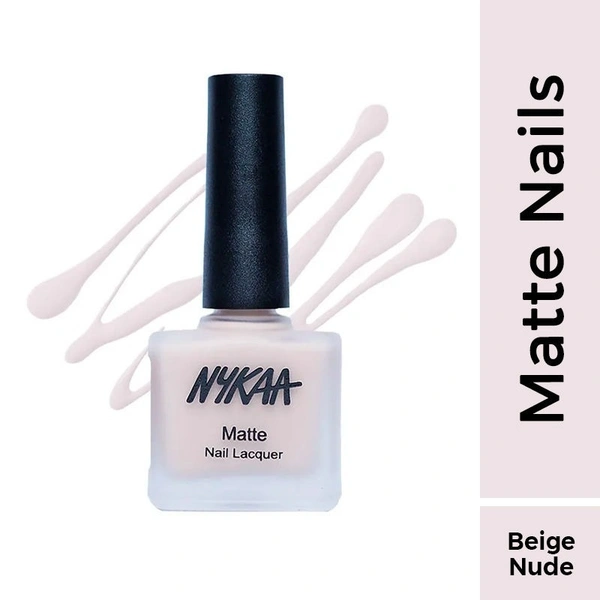 NYKAA Nykaa Matte Nail Lacquer - Almond Crumble 10