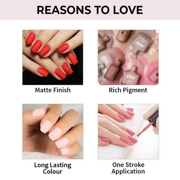 NYKAA Nykaa Matte Nail Lacquer - Almond Crumble 10