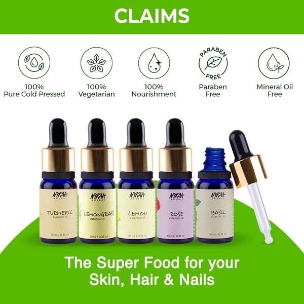 Nykaa Naturals Peppermint Essential Oil For Collagen Promotion & Frizz Free Hair - 100% Natural