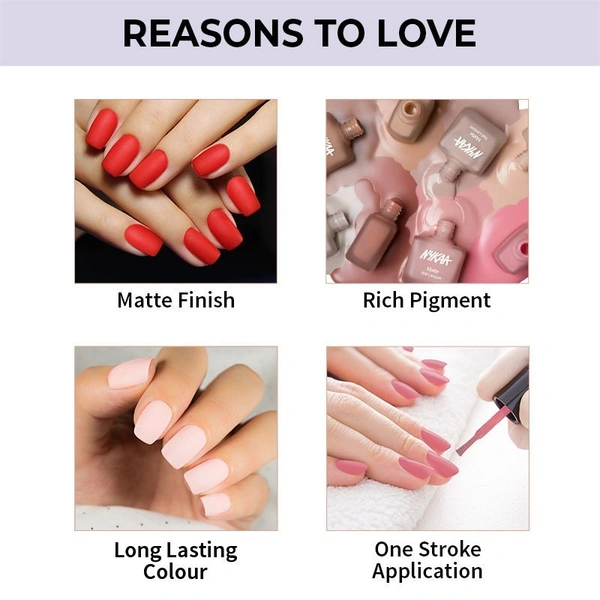 Nykaa Matte Nail Enamel Polish - S'Mores Milkshake 29