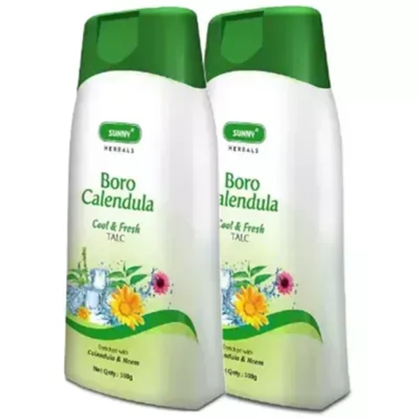 Sunny Herbals Bakson Sunny Herbals Boro Calendula Cool & Fresh Talc (100 X 2) (2 x 100 g)