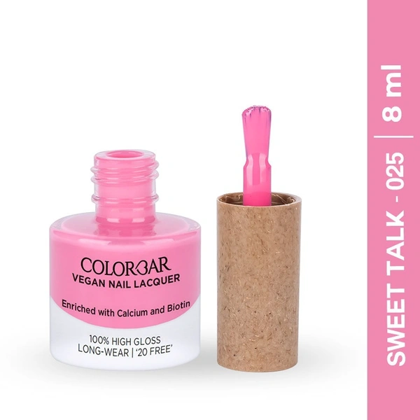 COLORBAR VEGAN NAIL LACQUER (Sweet Talk -025) Pink ()