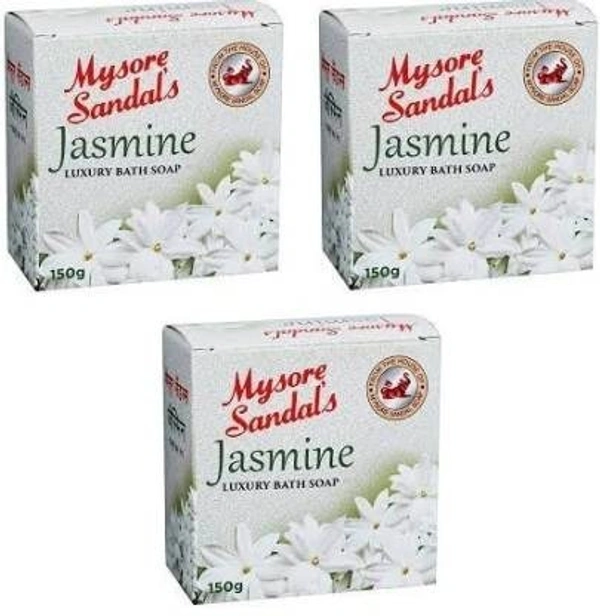 MYSORE SANDAL Jasmine Luxury Bath Soap (3 x 50 g) - 1