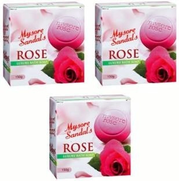 Mysore Sandal MYSORE SANDAL Rose Luxury Bath Soap (3 x 50 g)