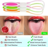 Sleek Plastic Tongue Cleaner (Pack of 3)