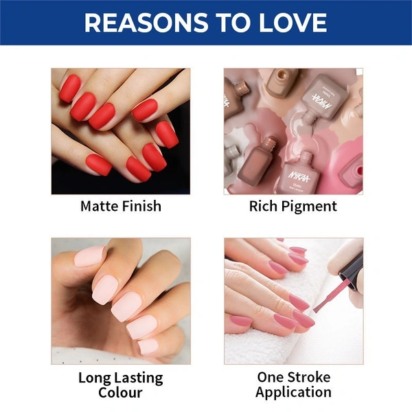 Nykaa Matte Nail Enamel Polish - Blueberry Compote 119