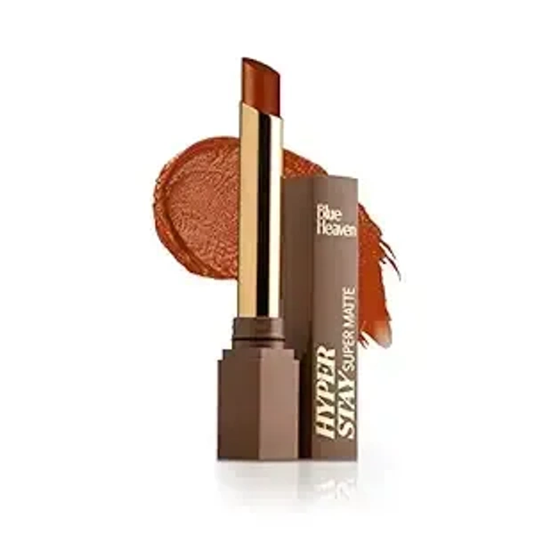 BLUE HEAVEN Hyper stay Super Matte Lipstick Baked Brown 713 (Brown, 2.2 g)