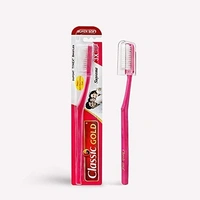 CLASSIC GOLD Classic Gold Supreme Super Soft Manual Toothbrush For Adults Pack Of 12 With New Anti Bacterial Crystal Clear Cap And Also Premium Dupont Bristles