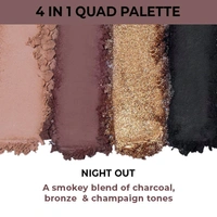 NYKAA Nykaa Cosmetics Eyes On Me! 4 in 1 Quad Eyeshadow Palette - Night Out