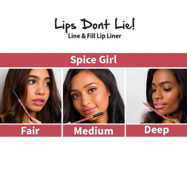 NYKAA Nykaa Lips Don't Lie! Waterproof Line & Fill Lip Liner - Spice Girl 15