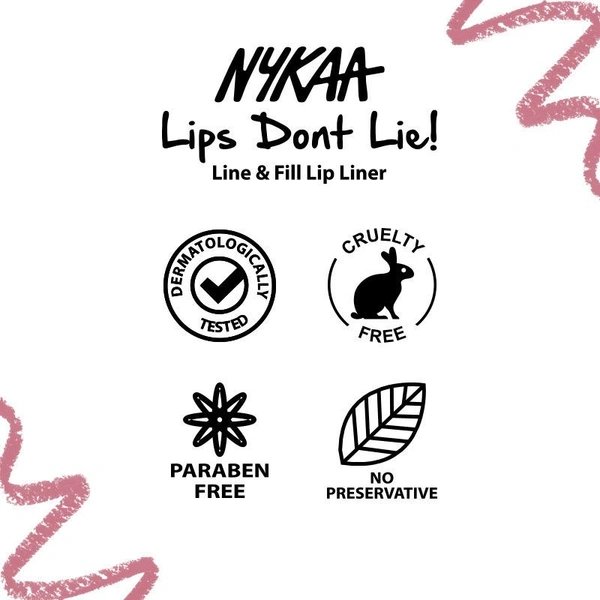 NYKAA Nykaa Lips Don't Lie! Waterproof Line & Fill Lip Liner - Spice Girl 15