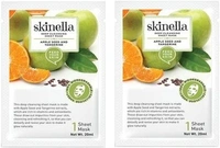 SKINELLA Apple Seed & Tangerine Sheet Mask (2 PC) (40 ml)