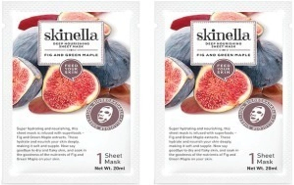 SKINELLA Fig & Green Maple Sheet Mask (2 PC) (40 ml)