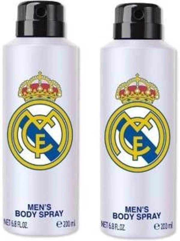 Real Madrid White Combo Pack Of 2 Deodorant Spray - For Men Deodorant Spray  -  For Men (400 ml, Pack of 2) - 2