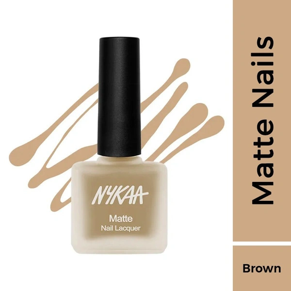 NYKAA Nykaa Matte Nail Enamel Polish - French Toast 158