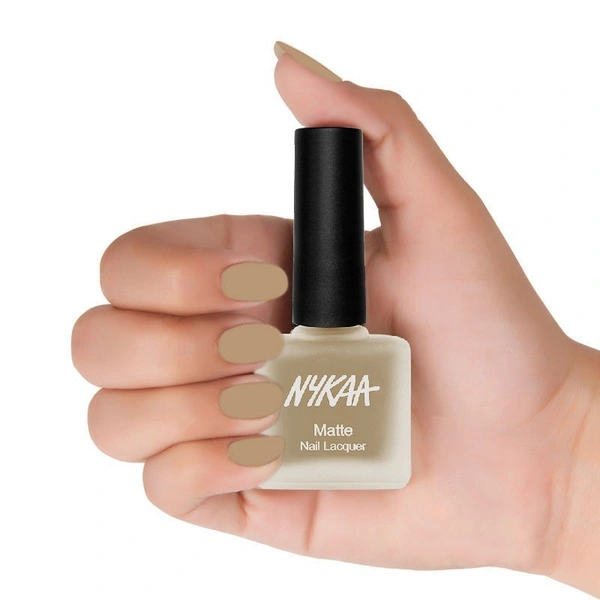 NYKAA Nykaa Matte Nail Enamel Polish - French Toast 158