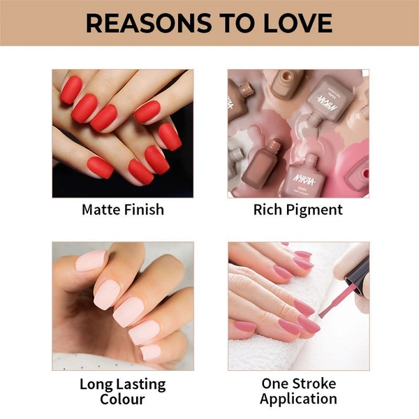NYKAA Nykaa Matte Nail Enamel Polish - French Toast 158