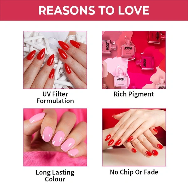 NYKAA Nykaa Nail Enamel Polish - Hot Pink Poppy 108