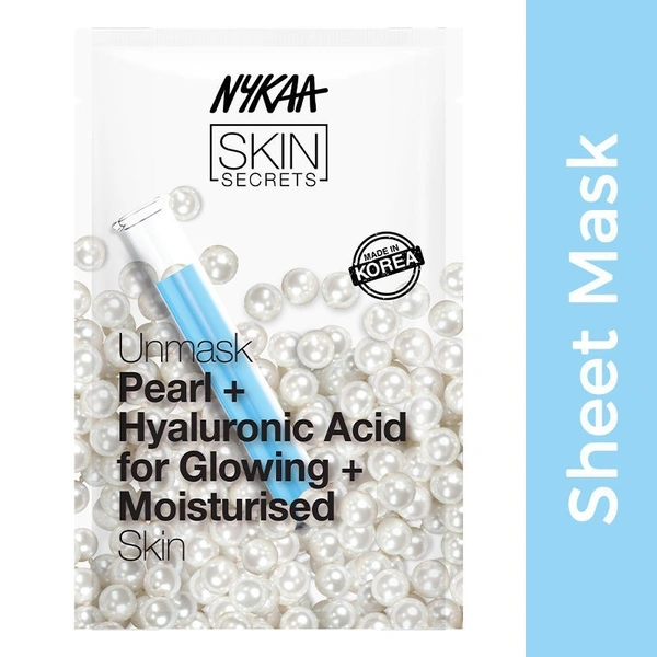 NYKAA Nykaa Skin Secrets Active Solutions Pearl + Hyaluronic Acid Sheet Mask For Glowing Skin
