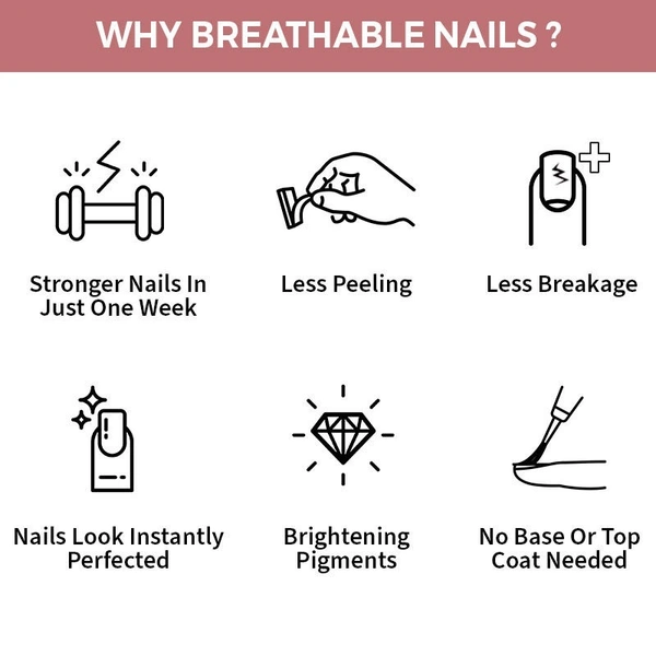 NYKAA Nykaa Breathable Nail Enamel - Easy Nude - 320