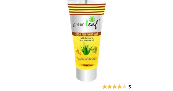 GREEN LEAF Greenleaf Aloe Face Wash Gel 50gm x 6 Pack of 