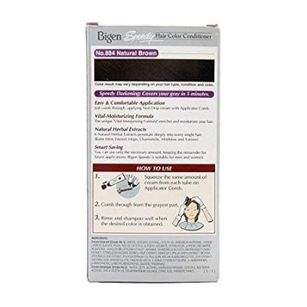 BIGEN Bigen Speedy Hair Color, 884, 80 Gm (Natural Brown)