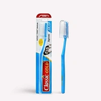 CLASSIC GOLD  New Supreme Hard manual Toothbrush For Adults Pack Of 12 With Anti Bacterial Crystal Clear Cap