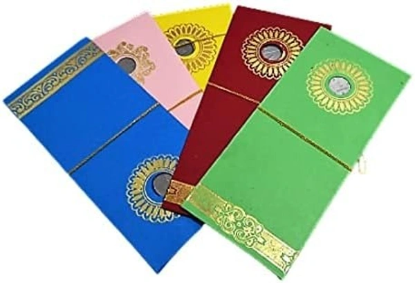STNEMRAG Designer Cash Box Shagun Money Box Wedding Gift Box Envelopes (Pack of 1 Multicolor) - 1