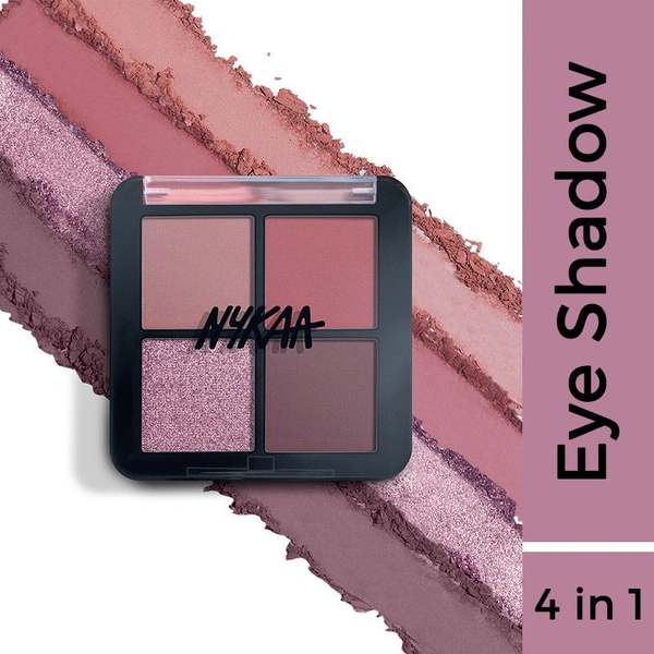 NYKAA Nykaa Cosmetics Eyes On Me! 4 in 1 Quad Eyeshadow Palette - Wine & Dine