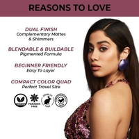 NYKAA Nykaa Cosmetics Eyes On Me! 4 in 1 Quad Eyeshadow Palette - Wine & Dine
